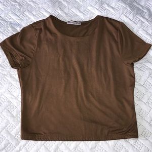 Brown skims seamless top